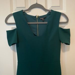 Express Emerald Off-Shoulder Dress